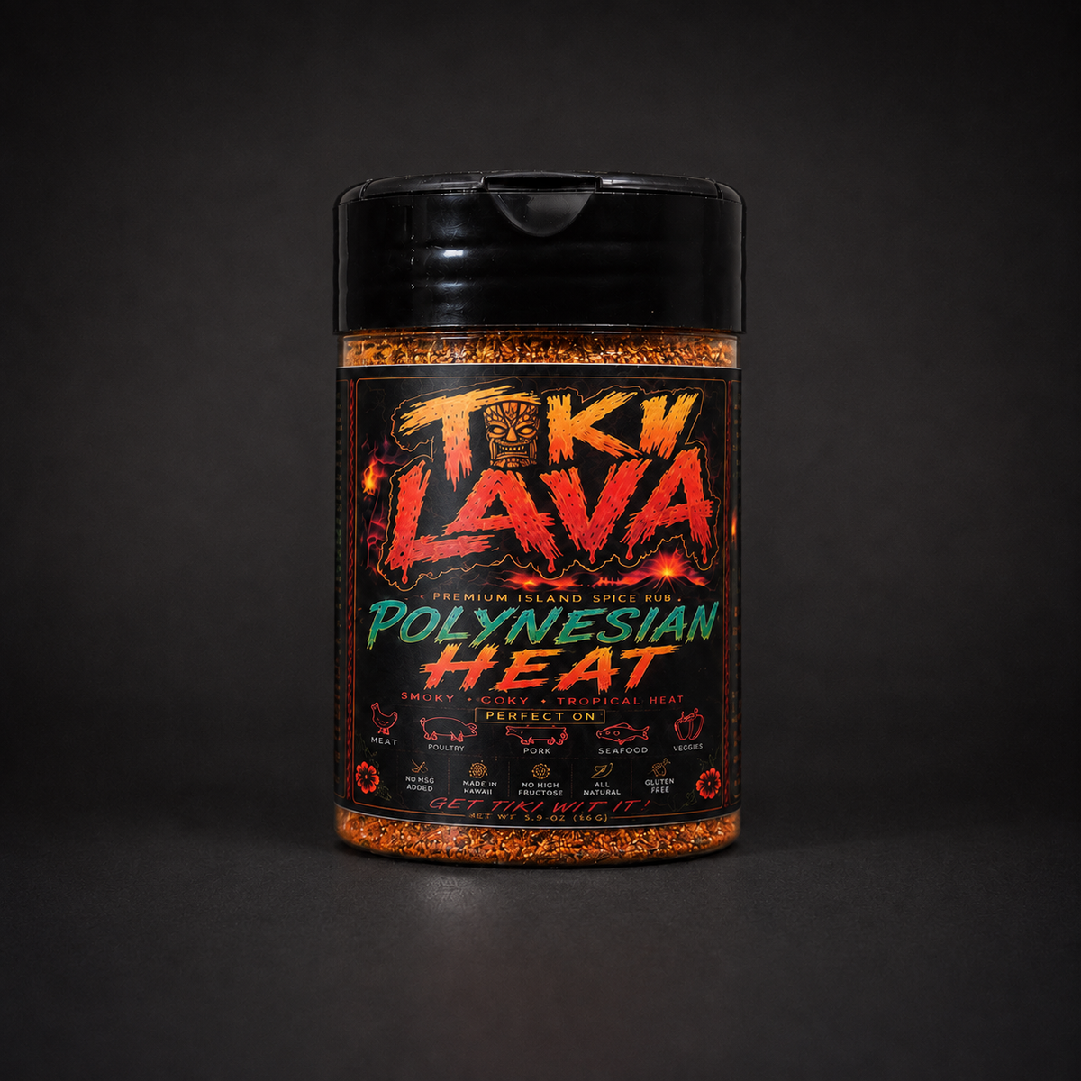 TIki LAVA'S ISLAND SPICE RUB - POLYNESIAN HEAT
