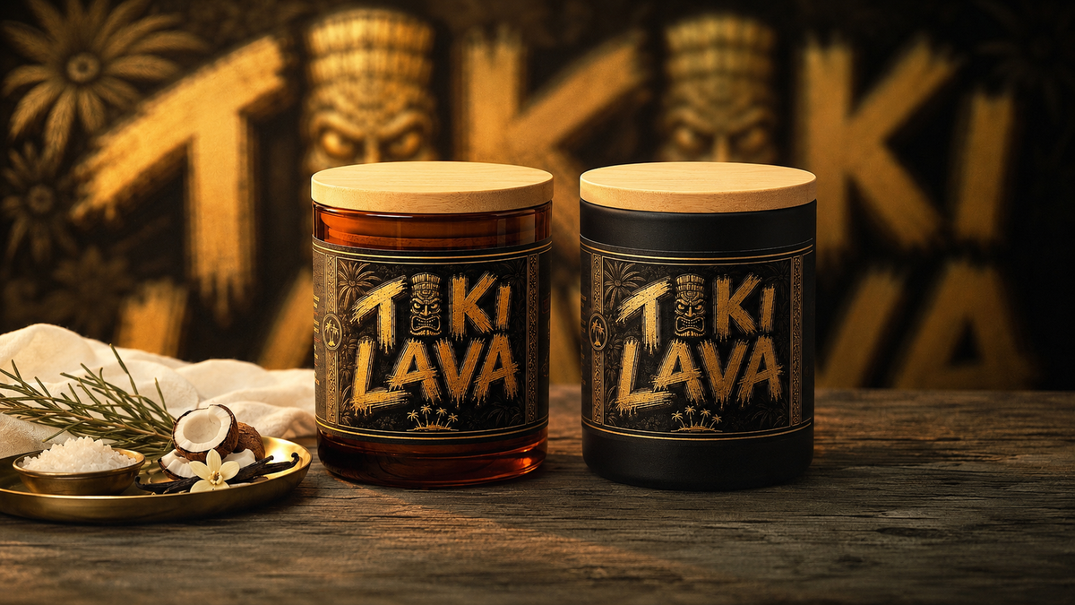 🕯️ Tiki Lava Luxury Island Candle