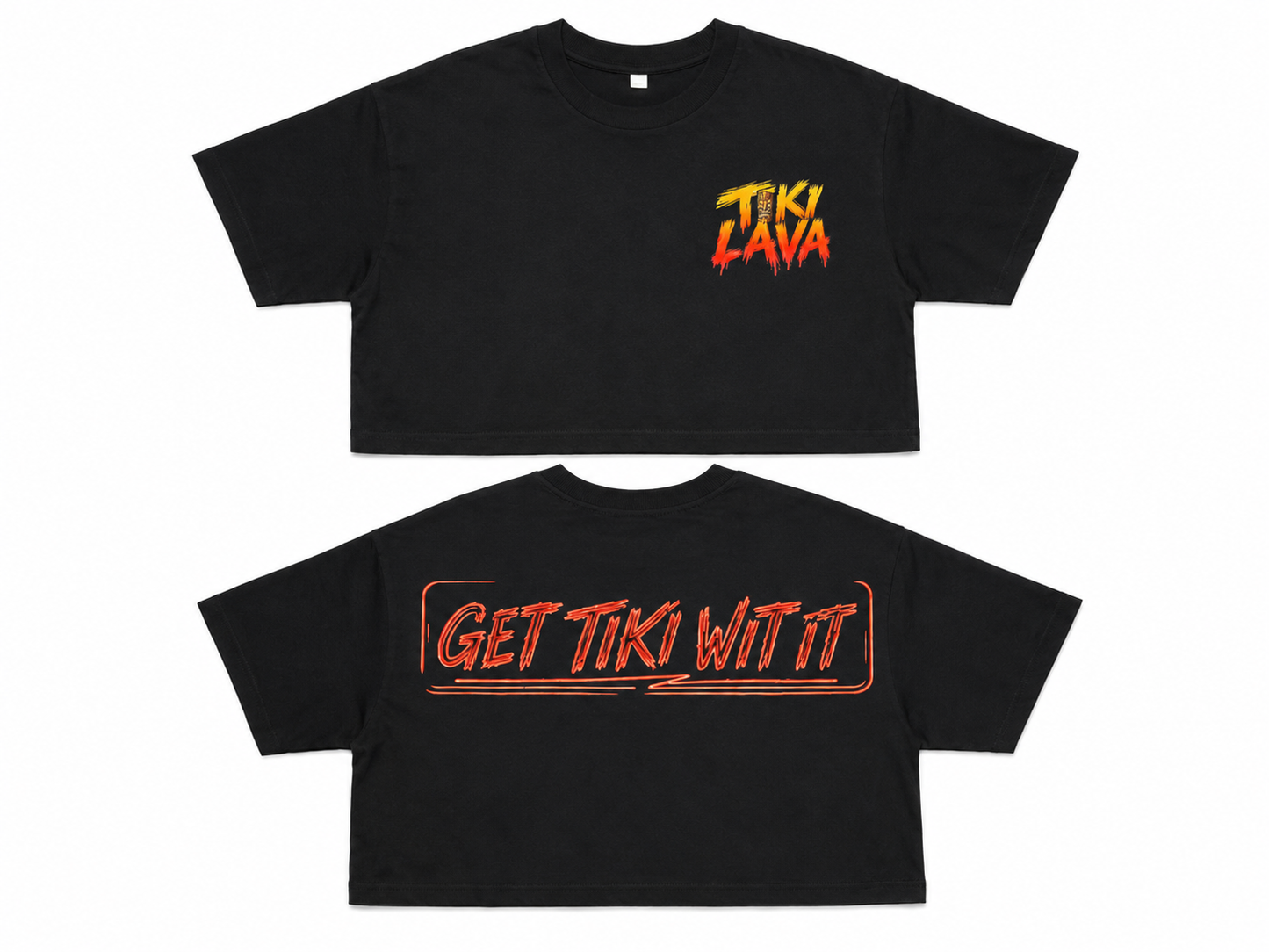 Tiki Lava Women's Get Tiki Wit It cropped tee